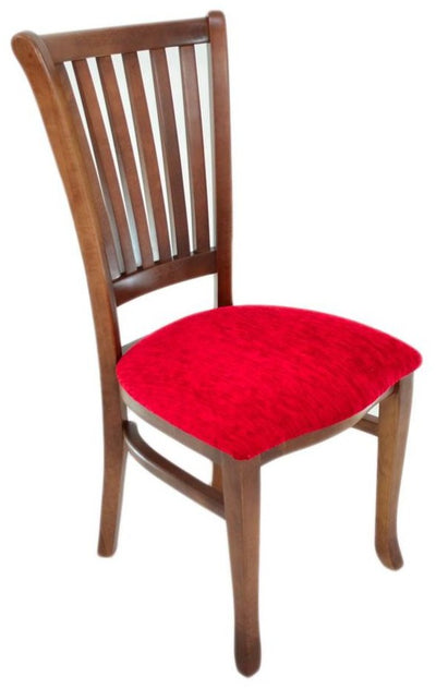 Cadeira Plaza Imbuia e Vermelho + Cores