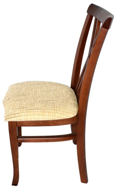 Cadeira Xis Verniz Imbuia + Cores