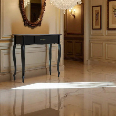 Aparador Luis XV 1 Gaveta - Preto com Tampo Imbuia + Cores