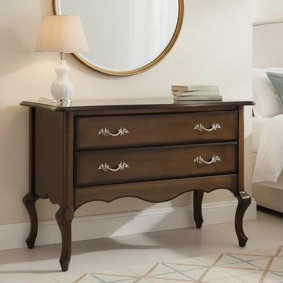 Cômoda Lisa 2 Gavetas Envelhecida + Cores