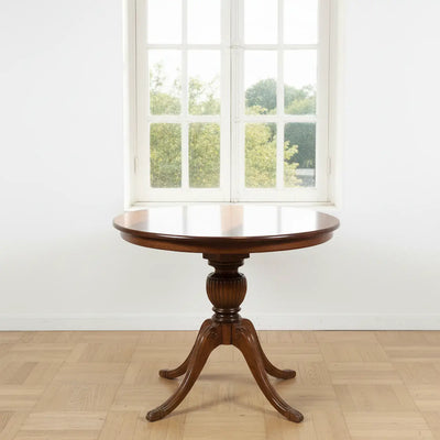 Mesa Média Entalhada Redonda Carla Imbuia 80/90/100/110cm + Cores