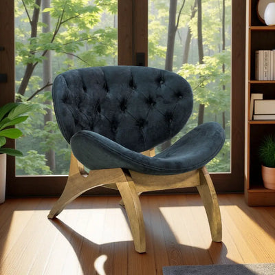 Poltrona Concha - Imbuia e Preto + Cores