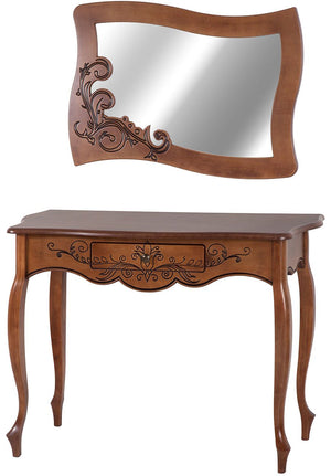 Aparador Arabesco 1 Gaveta com Moldura Entalhada Verniz Imbuia + Cores