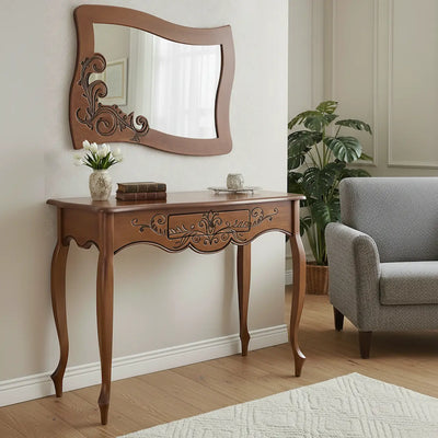 Aparador Arabesco 1 Gaveta com Moldura Entalhada Verniz Imbuia + Cores