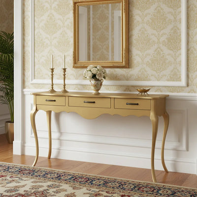 Aparador Clássico Luis XV 3 Gavetas Dourado + Cores