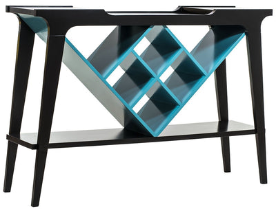 Aparador com Adega Preto com Azul Turquesa + Cores