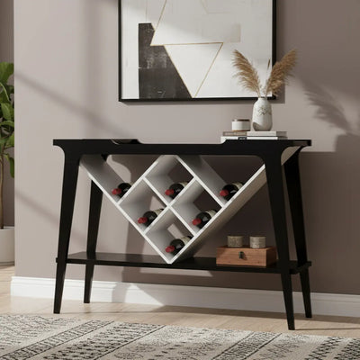 Aparador com Adega Preto com Branco + Cores