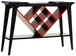 Aparador com Adega Preto com Vermelho + Cores