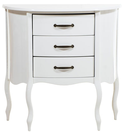 Aparador Meia Lua 3 Gavetas Branco + Cores