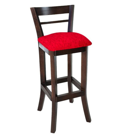 Banqueta Alta com Encosto - Capuccino e Vermelho + Cores