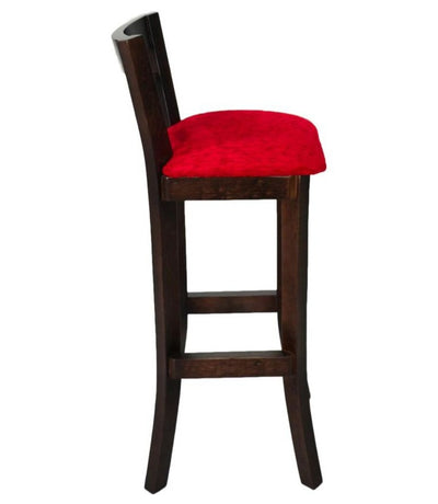 Banqueta Alta com Encosto - Capuccino e Vermelho + Cores