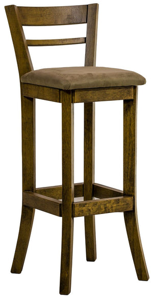 Banqueta Alta com Encosto - Envelhecido e Marrom + Cores