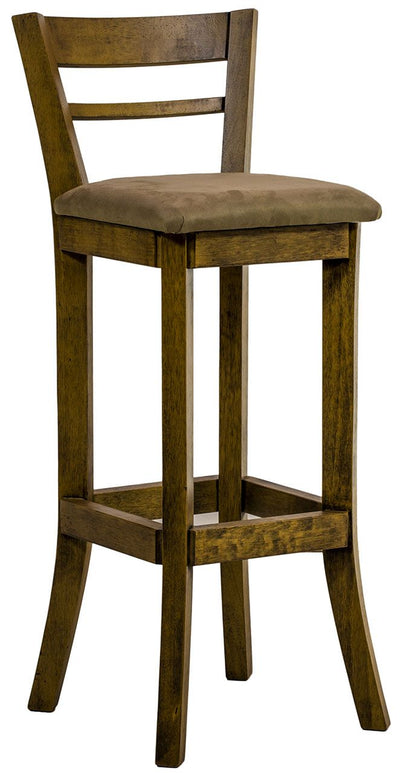 Banqueta Alta com Encosto - Envelhecido e Marrom + Cores