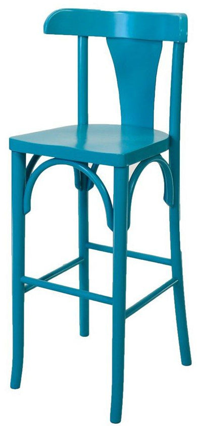 Banqueta Anatômica Alta com Encosto - Azul Turquesa + Cores