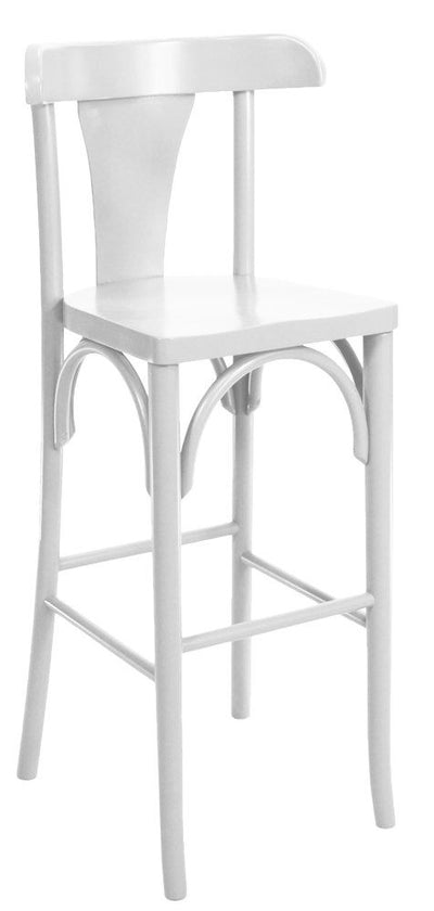 Banqueta Anatômica Alta com Encosto - Branca + Cores