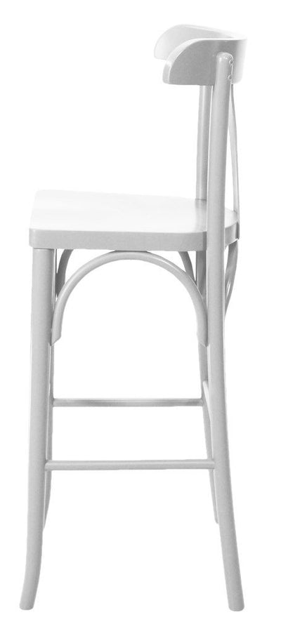 Banqueta Anatômica Alta com Encosto - Branca + Cores