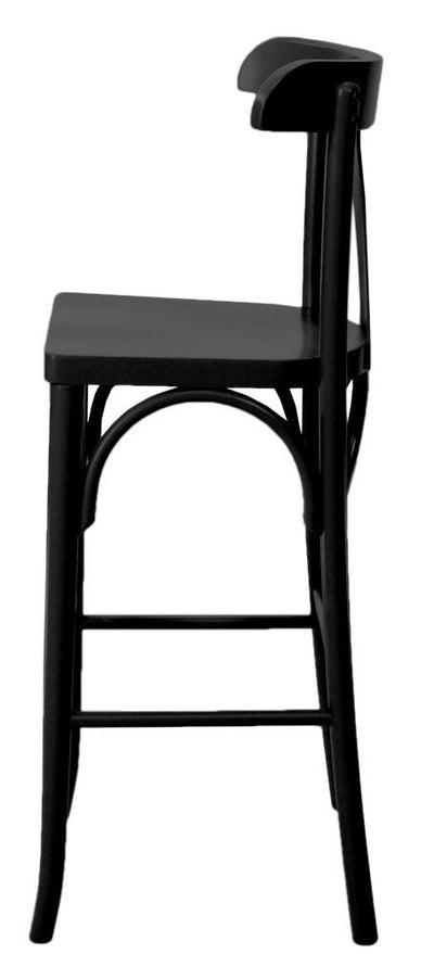 Banqueta Anatômica Alta com Encosto - Preta + Cores