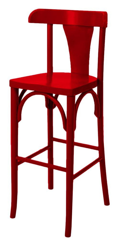 Banqueta Anatômica Alta com Encosto - Vermelha + Cores