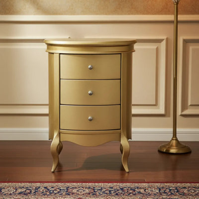 Cômoda Barrica Paris 3 Gavetas Dourada + Cores