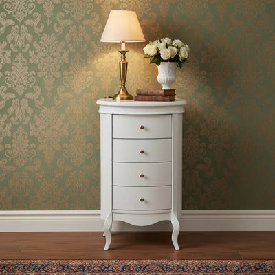 Cômoda Barrica Paris 4 Gavetas Branca + Cores