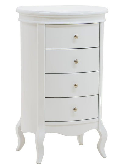 Cômoda Barrica Paris 4 Gavetas Branca + Cores