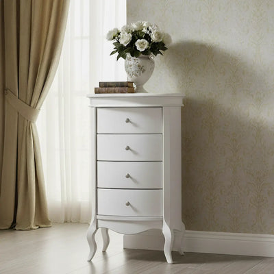 Cômoda Barrica Paris 4 Gavetas Provençal Branco + Cores