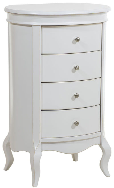Cômoda Barrica Paris 4 Gavetas Provençal Branco + Cores