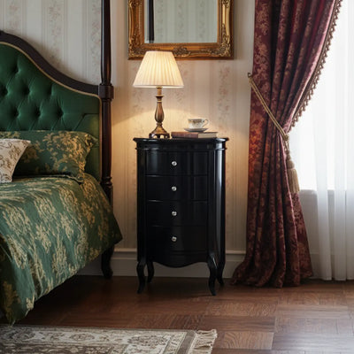 Cômoda Barrica Paris 4 Gavetas Preta + Cores