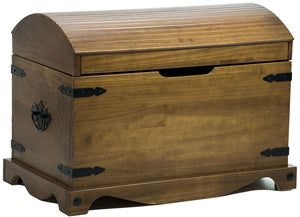 Baú com Tampo Curvo Verniz Imbuia + Cores
