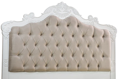 Cabeceira Entalhada Clássica com Capitonê Branca Solteiro / Casal / Queen / King + Cores