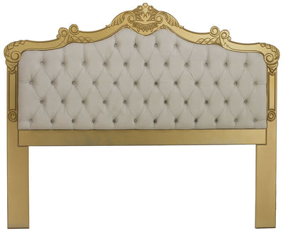 Cabeceira Entalhada Clássica com Capitonê Dourada Solteiro / Casal / Queen / King + Cores