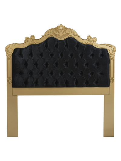 Cabeceira Entalhada Clássica com Capitonê Dourada e Preta Solteiro / Casal / Queen / King + Cores