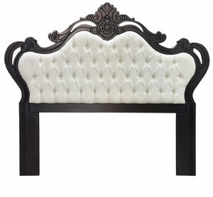 Cabeceira Entalhada Genova King Verniz Capuccino + Cores