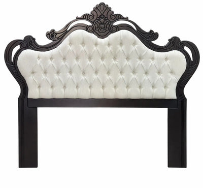 Cabeceira Entalhada Genova King Verniz Capuccino + Cores