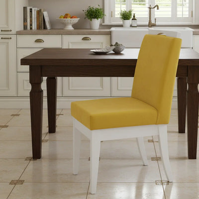 Cadeira Komfort Branca e Amarela + Cores