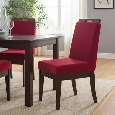 Cadeira Komfort - Verniz Capuccino e Vermelho + Cores