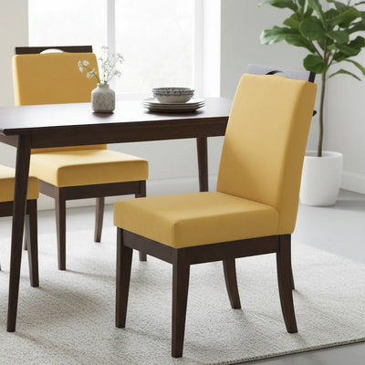 Cadeira Komfort - Verniz Capuccino e Amarelo + Cores