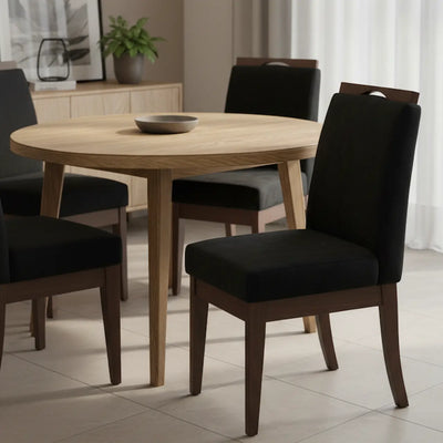 Cadeira Komfort - Verniz Capuccino e Preto + Cores