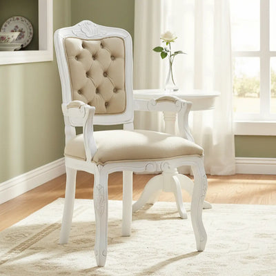 Cadeira Luis XV II Entalhada com Braço Branca com Aveludado Cinza + Cores