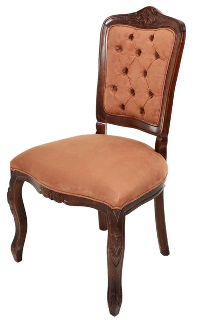 Cadeira Luis XV II Entalhada sem Braço - Imbuia e Caramelo + Cores