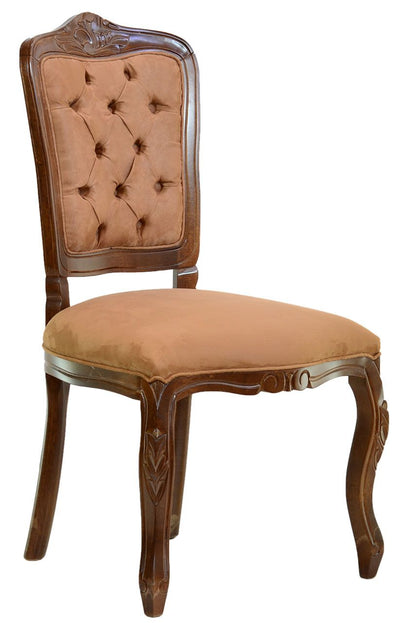 Cadeira Luis XV II Entalhada sem Braço - Imbuia e Caramelo + Cores
