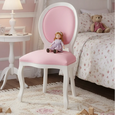 Cadeira Medalhão III Lisa - Branca com Texturizado Rosa + Cores