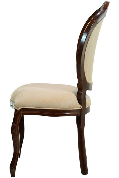 Cadeira Medalhão IV Entalhada - Capuccino e Creme Texturizado + Cores