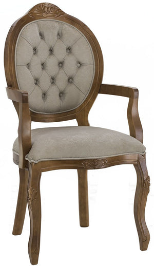 Cadeira Medalhão IV Entalhada com Braço Imbuia + Cores