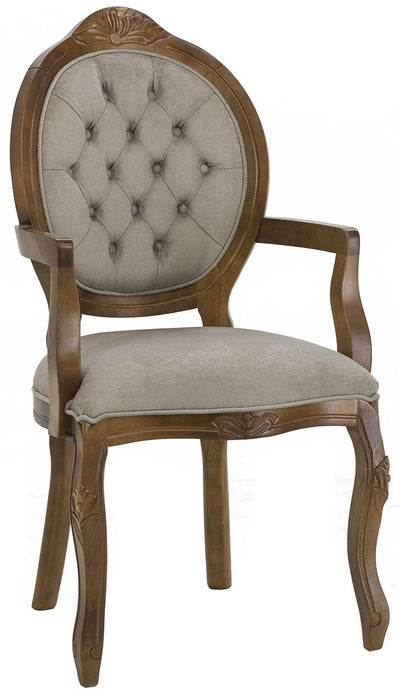 Cadeira Medalhão IV Entalhada com Braço Imbuia + Cores