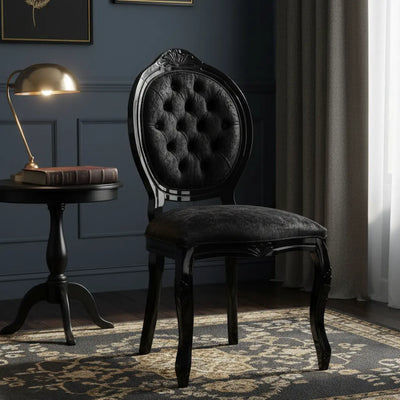 Cadeira Medalhão IV Entalhada sem Braço - Preta + Cores