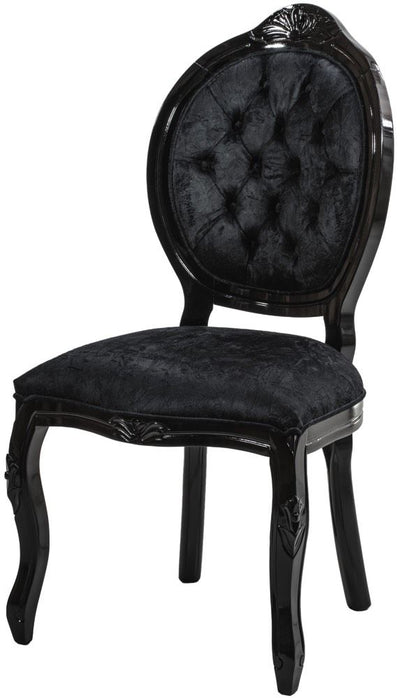 Cadeira Medalhão IV Entalhada sem Braço - Preta + Cores