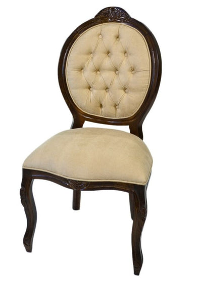 Cadeira Medalhão IV Entalhada - Capuccino e Creme + Cores