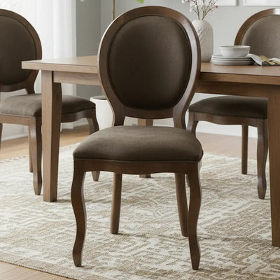 Cadeira Medalhão III Lisa sem Braço - Capuccino e Marrom Texturizado + Cores