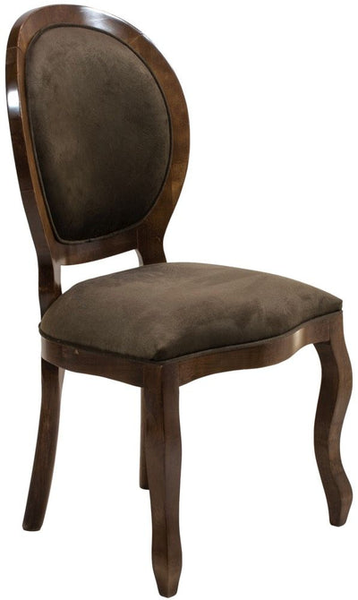 Cadeira Medalhão III Lisa sem Braço - Capuccino e Marrom Texturizado + Cores